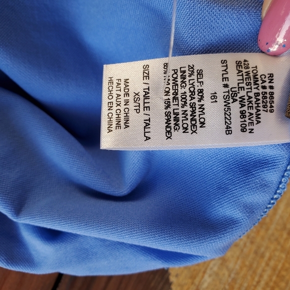 New Tommy Bahama Womens Size XS Blue Zafiro High Waisted Bikini Bottom - Picture 6 of 9